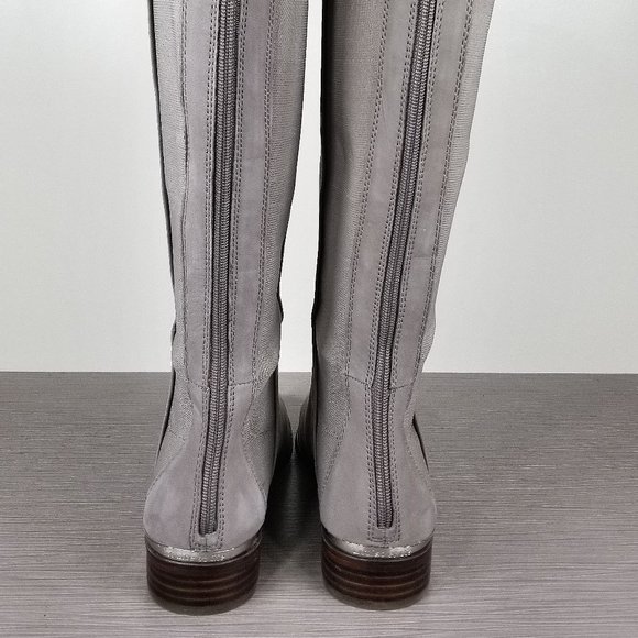 Louise et Cie Vallery Tall Boot, Light Gray Leather, Womens Size 8.5 M / 38.5 - Picture 10 of 15